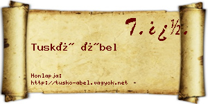 Tuskó Ábel névjegykártya