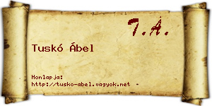 Tuskó Ábel névjegykártya